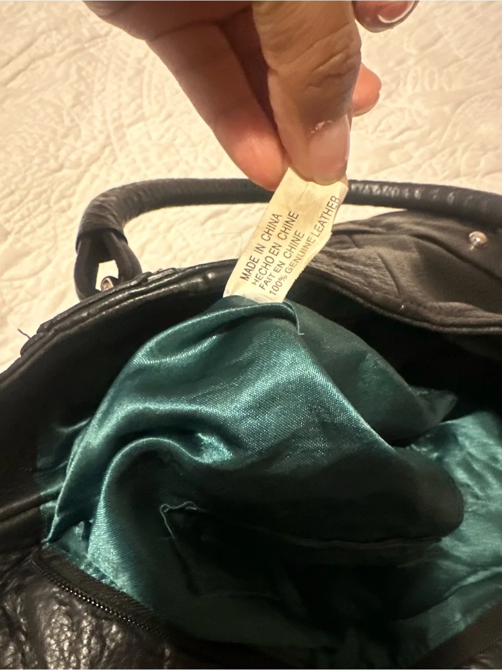Hype Black leather bucket purse